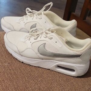 Nike Cream and Silver Athletic Shoes